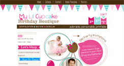 Desktop Screenshot of mylilcupcakebirthdayboutique.com